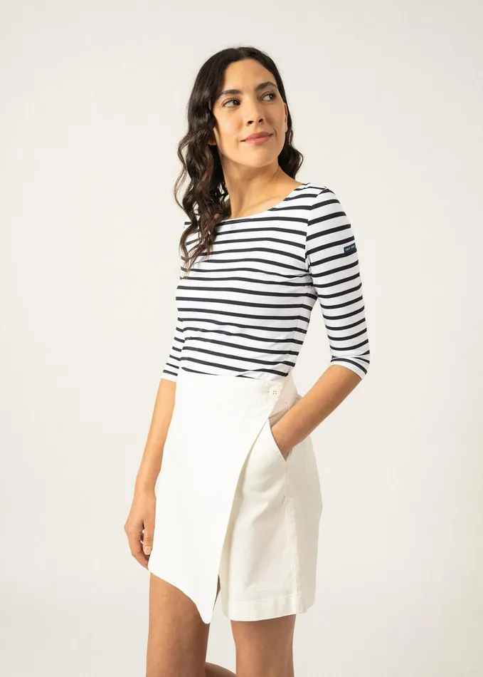 GardeCote Iii Nautical Striped Sport Top With Uv Protection Whitenavy Women Saint James Breton Striped Shirts GardeCote Iii Nautical Striped Sport Top With Uv Protection Whitenavy Women Saint James Breton Striped Shirts