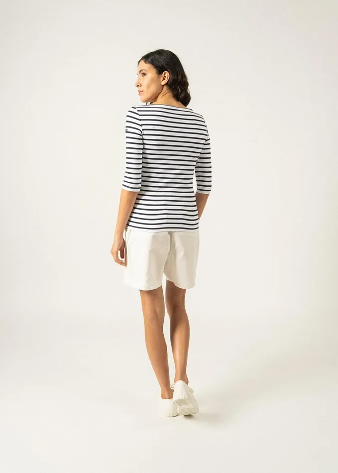 GardeCote Iii Nautical Striped Sport Top With Uv Protection Whitenavy Women Saint James Breton Striped Shirts