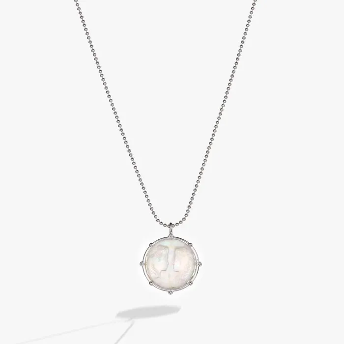 Gemini Zodiac DoubleSided Charm Necklace Silver Women Alex And Ani Necklaces