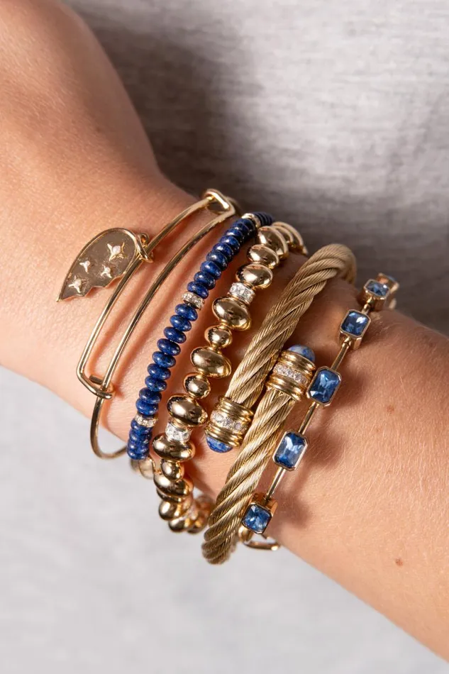 Gemstone Textured Wrap Bracelet Stainless Steel Gold Women Alex And Ani Fine Jewelry