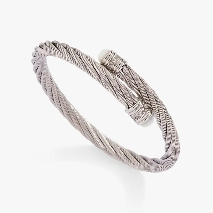 Gemstone Textured Wrap Bracelet Stainless Steel Gold Women Alex And Ani Fine Jewelry