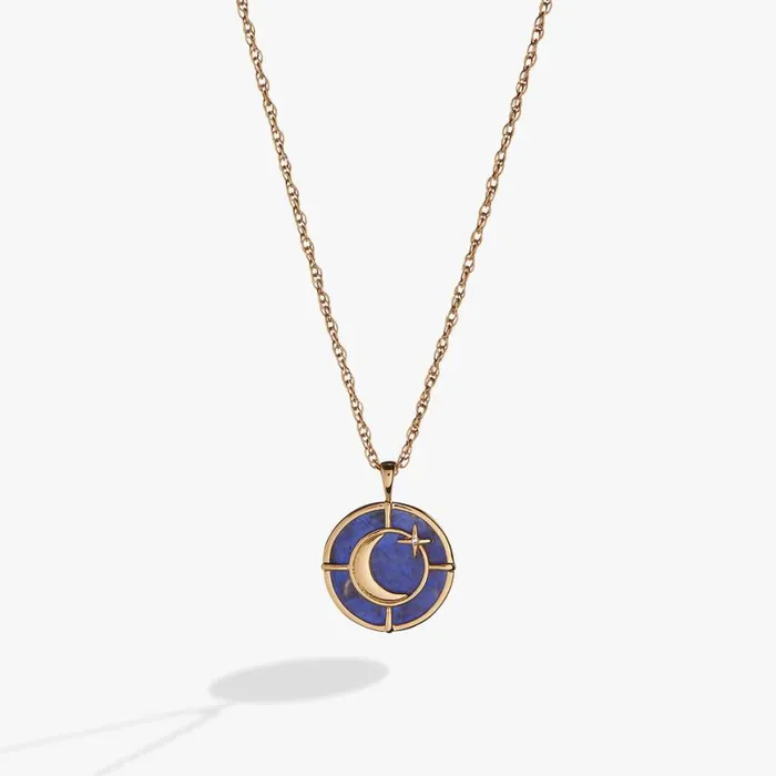 Genuine Sodalite Signature Pendant Necklace Stainless Steel Gold Women Alex And Ani Necklaces Genuine Sodalite Signature Pendant Necklace Stainless Steel Gold Women Alex And Ani Necklaces