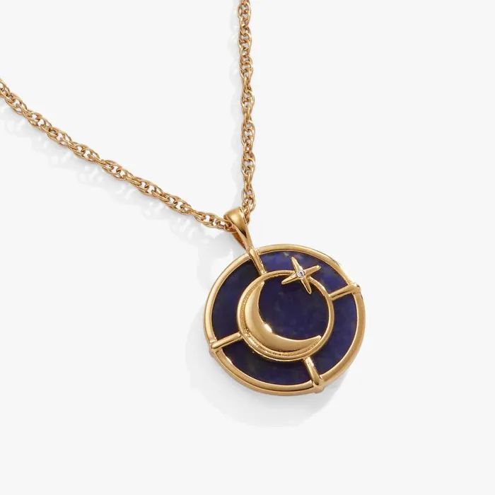 Genuine Sodalite Signature Pendant Necklace Stainless Steel Gold Women Alex And Ani Necklaces Genuine Sodalite Signature Pendant Necklace Stainless Steel Gold Women Alex And Ani Necklaces