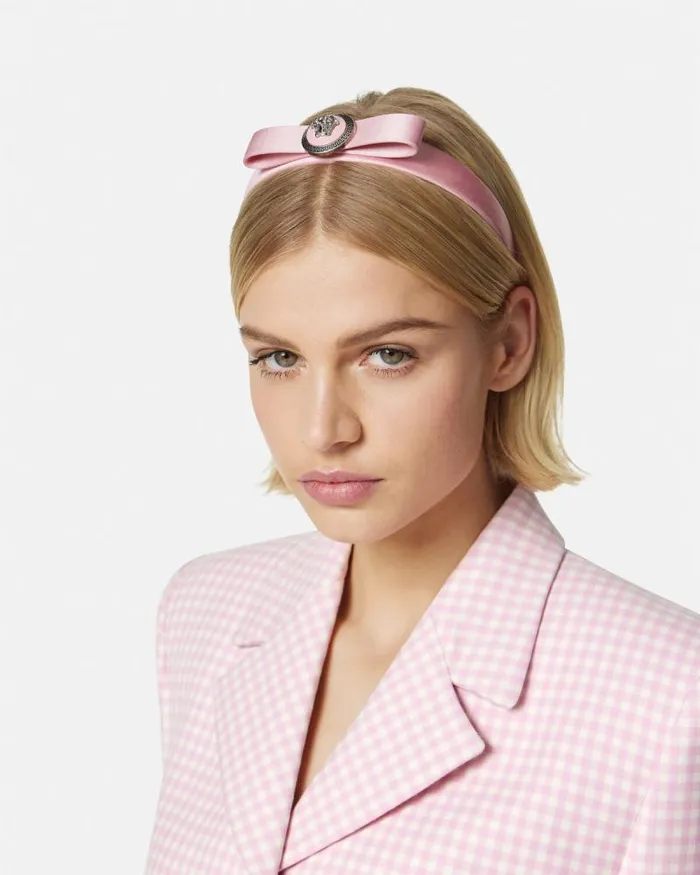 Gianni Ribbon Headband Pink Women Versace Hair Accessories