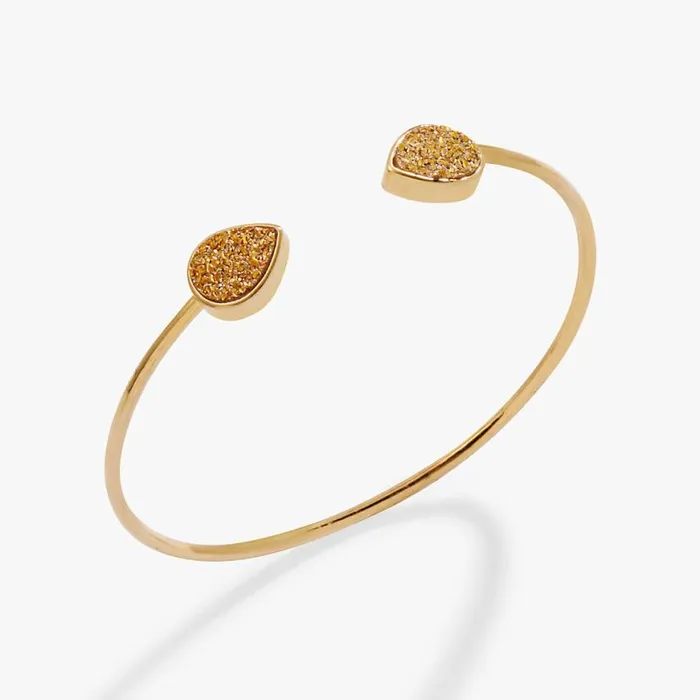 Glitter Druzy Flex Cuff Bracelet Gold Gold Women Alex And Ani Anniversary