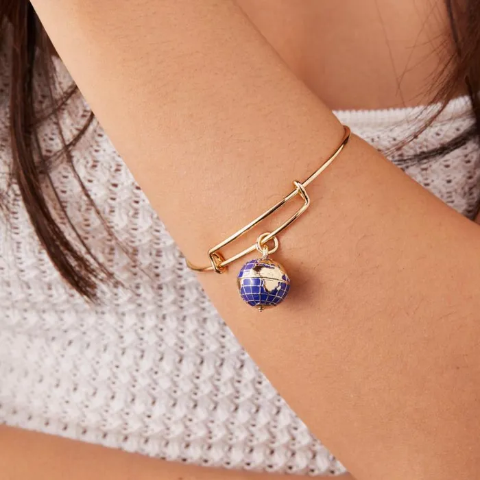 Globe Charm Bangle Bracelet Silver Women Alex And Ani Iconic Alex And Ani Globe Charm Bangle Bracelet Silver Women Alex And Ani Iconic Alex And Ani