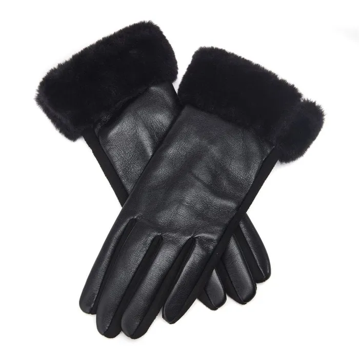 Gloves Women Moda In Pelle Frankie Glove Black Porvair Gloves Women Moda In Pelle Frankie Glove Black Porvair