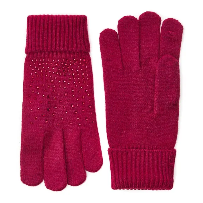 Gloves Women Moda In Pelle Praticioglove Pink Textile
