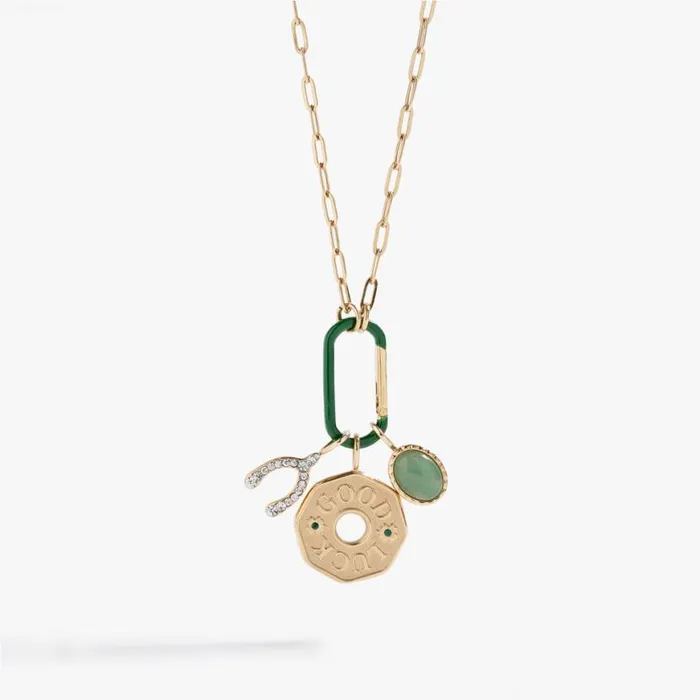 Good Luck Interchangeable Charm Necklace Stainless Steel Gold Women Alex And Ani Chain Or Bracelet Charm Bases Good Luck Interchangeable Charm Necklace Stainless Steel Gold Women Alex And Ani Chain Or Bracelet Charm Bases