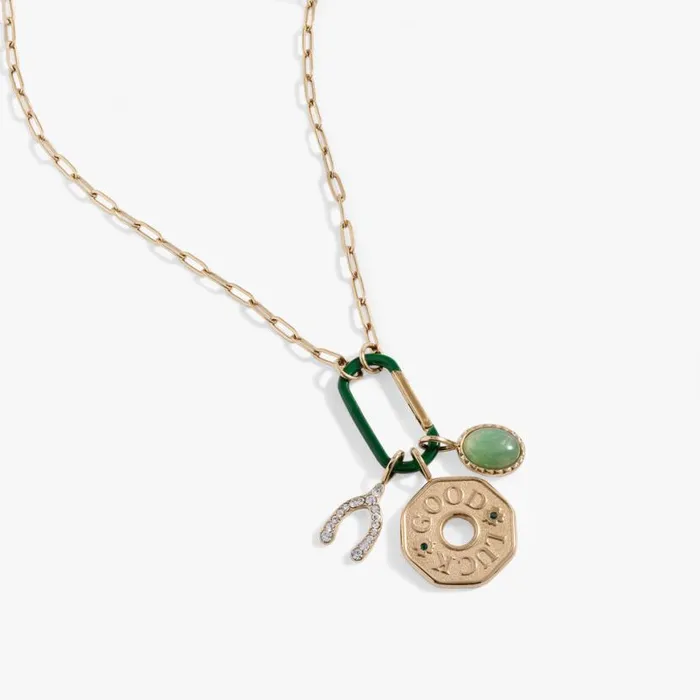 Good Luck Interchangeable Charm Necklace Stainless Steel Gold Women Alex And Ani Chain Or Bracelet Charm Bases