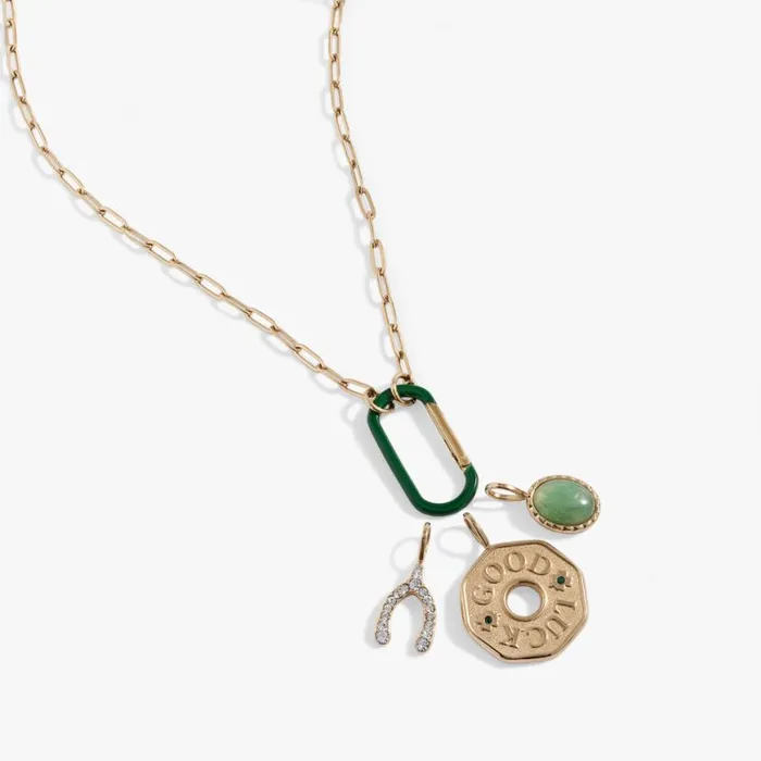 Good Luck Interchangeable Charm Necklace Stainless Steel Gold Women Alex And Ani Chain Or Bracelet Charm Bases