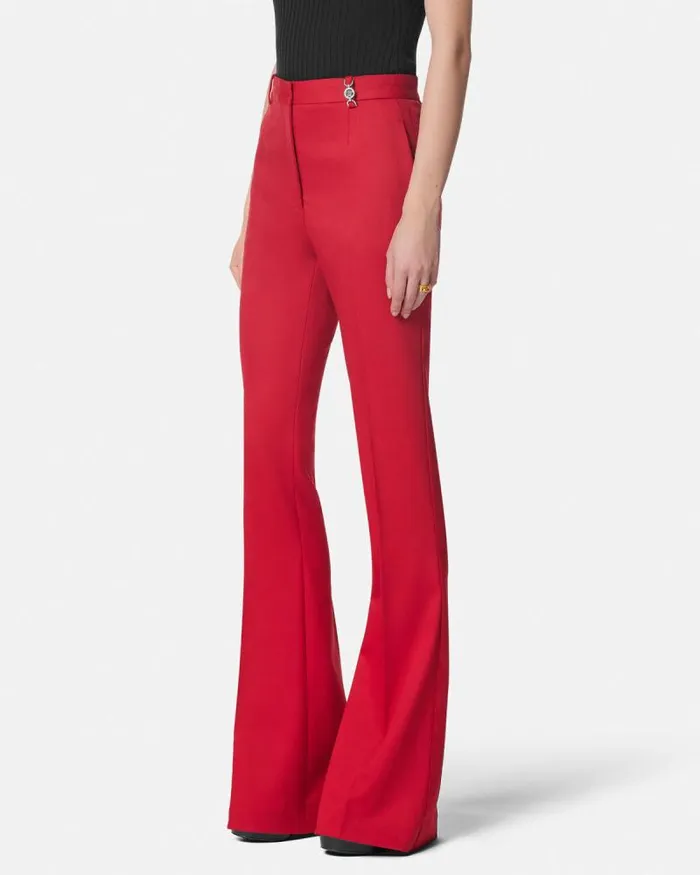 Grain De Poudre DV Pants Red Women Versace Suits