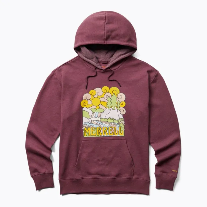 Groovy Fleece Hoody Plum Wine Heather Women Merrell Tops