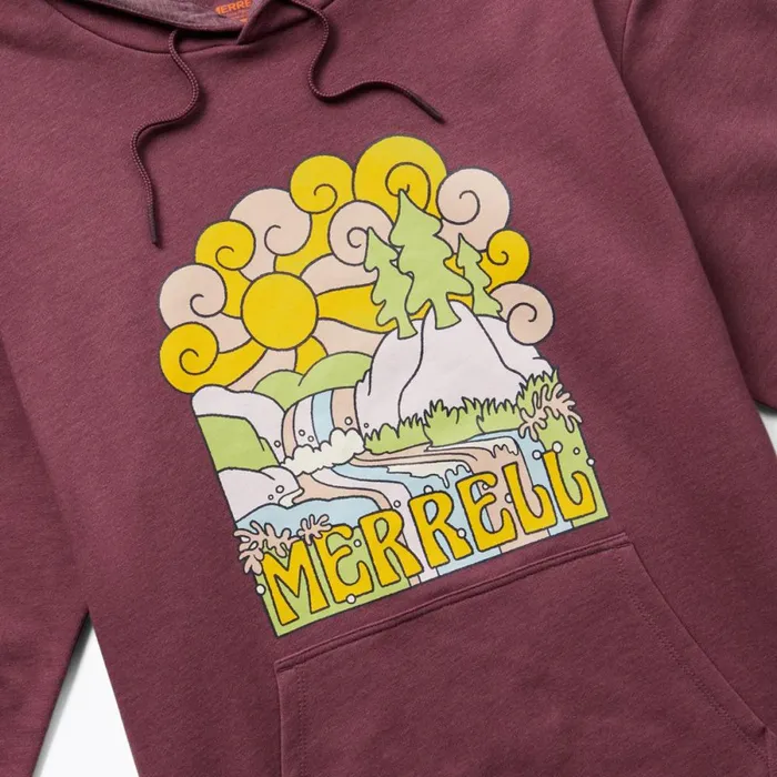 Groovy Fleece Hoody Plum Wine Heather Women Merrell Tops