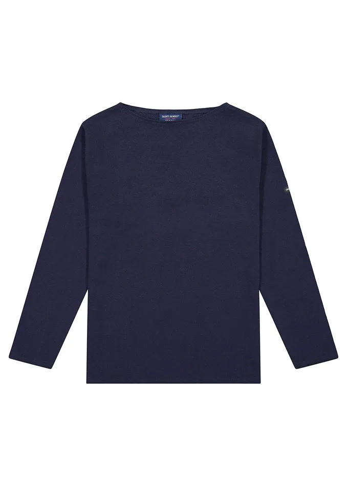 Guildo Boat Neck Breton Shirt Heavyweight Cotton Navy Men Saint James Breton Striped Shirts