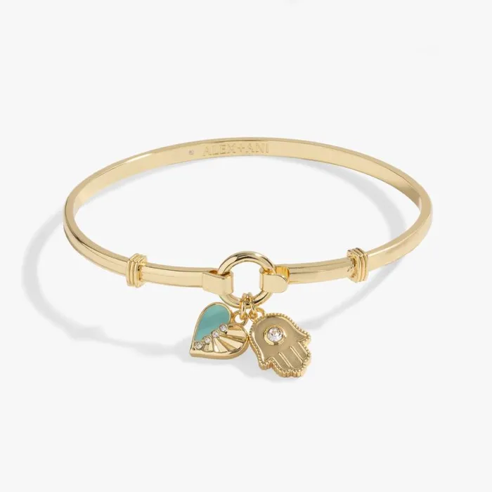 Hamsa And Heart Bracelet Gold Women Alex And Ani Strength Protection
