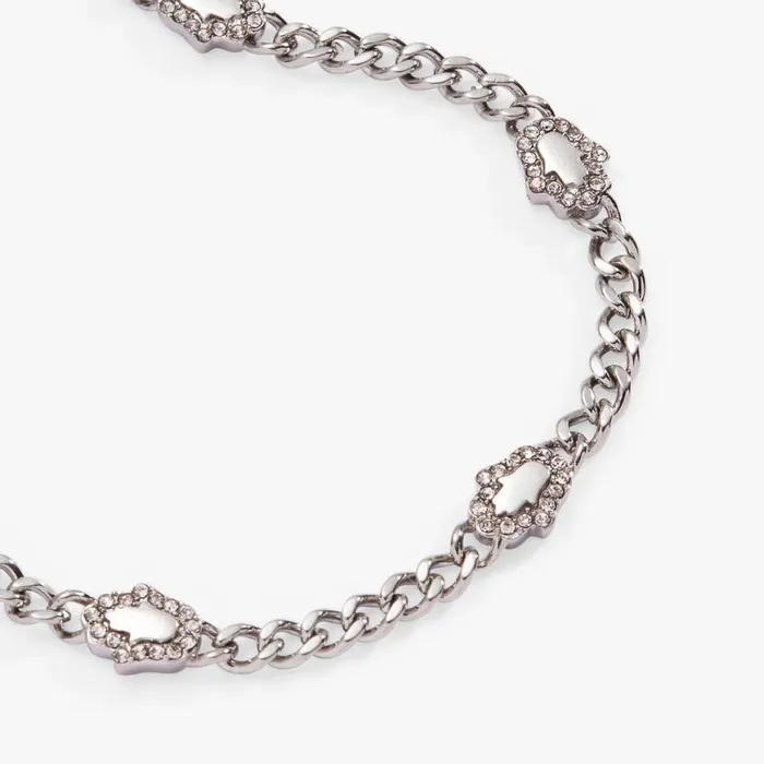 Hamsa Curb Chain Bracelet Stainless Steel Silver Women Alex And Ani Strength Protection Hamsa Curb Chain Bracelet Stainless Steel Silver Women Alex And Ani Strength Protection