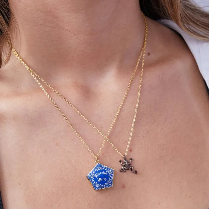 Harry Potter Chocolate Frog Necklace Set Two Tone Women Alex And Ani Jewelry Sets