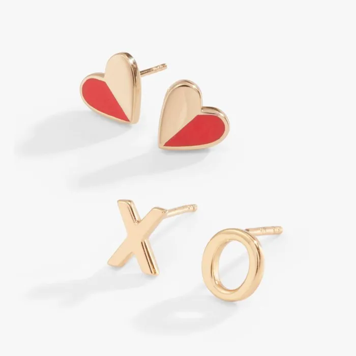 Heart 039XO039 Stud Earrings Set Of 2 Silver Women Alex And Ani Earrings Heart 039XO039 Stud Earrings Set Of 2 Silver Women Alex And Ani Earrings
