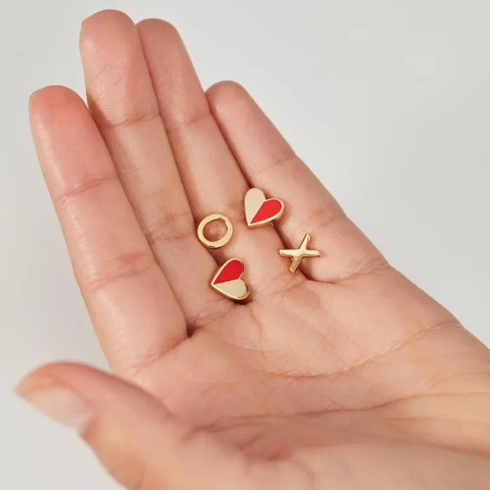 Heart 039XO039 Stud Earrings Set Of 2 Silver Women Alex And Ani Earrings Heart 039XO039 Stud Earrings Set Of 2 Silver Women Alex And Ani Earrings