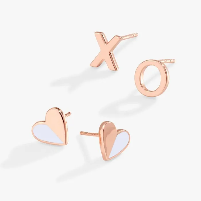 Heart 039XO039 Stud Earrings Set Of 2 Silver Women Alex And Ani Earrings Heart 039XO039 Stud Earrings Set Of 2 Silver Women Alex And Ani Earrings