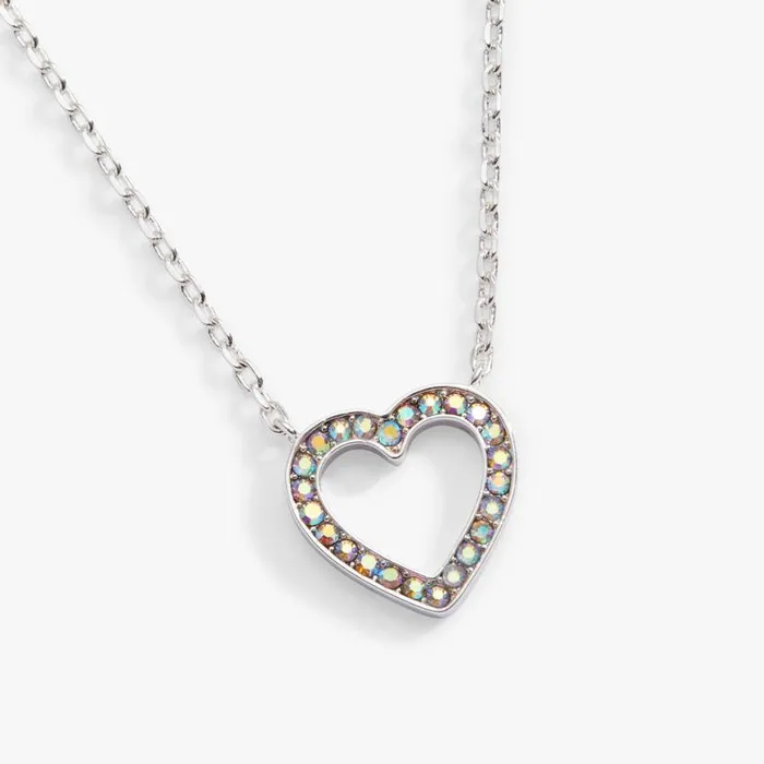 Heart And Crystal Necklace Silver Women Alex And Ani Anniversary Heart And Crystal Necklace Silver Women Alex And Ani Anniversary