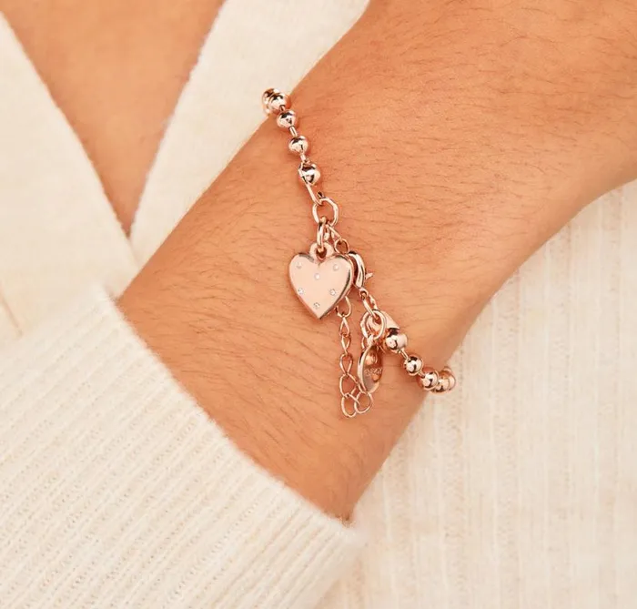 Heart Ball Chain Bracelet Rose Gold Women Alex And Ani Heart Heart Ball Chain Bracelet Rose Gold Women Alex And Ani Heart