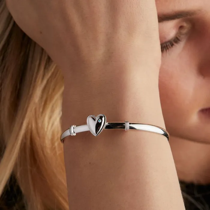 Heart Clip Bangle Bracelet Rose Gold Women Alex And Ani Iconic Alex And Ani