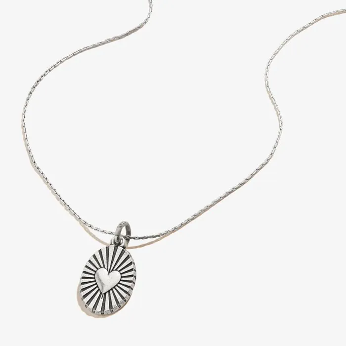 Heart Embossed Charm Necklace Rafaelian Gold Women Alex And Ani Love