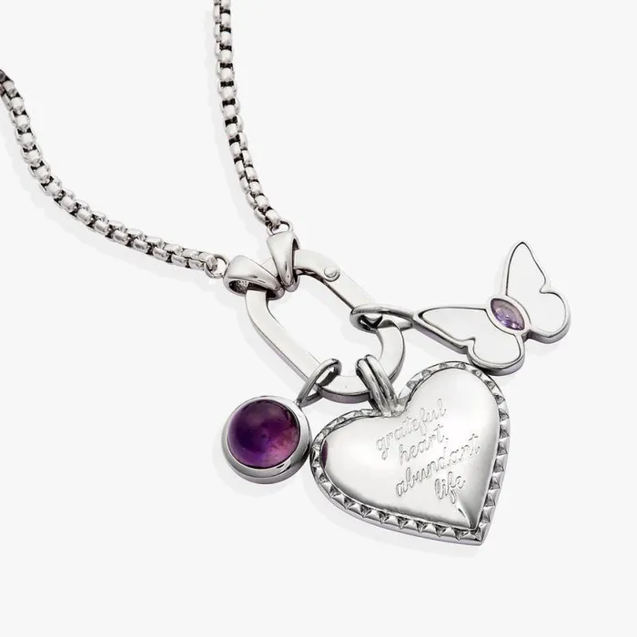 Heart Trio Interchangeable Charm Necklace Stainless Steel Silver Women Alex And Ani Interchangeable Starter Set Heart Trio Interchangeable Charm Necklace Stainless Steel Silver Women Alex And Ani Interchangeable Starter Set