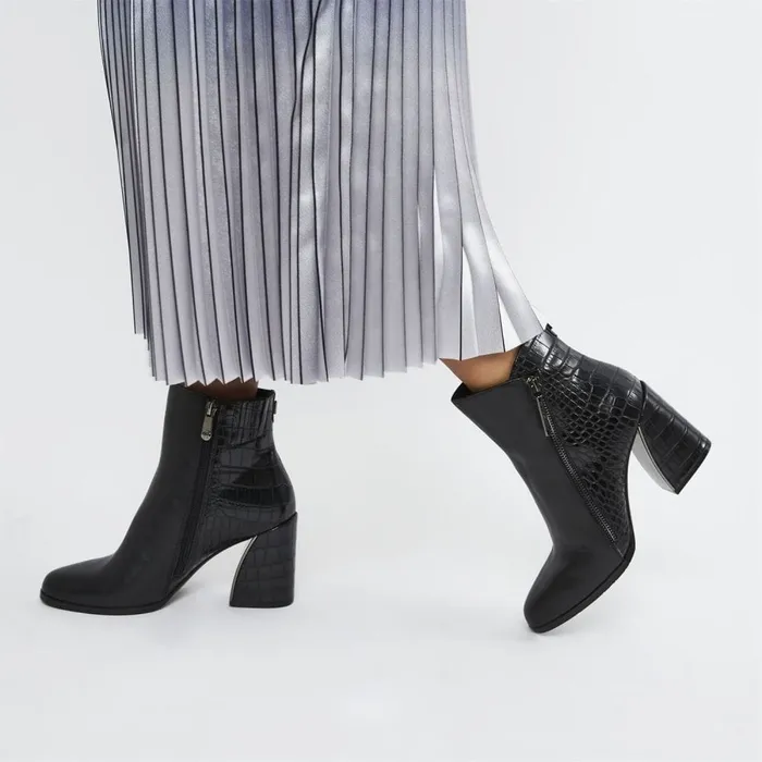 Heeled And Wedge Boots Women Moda In Pelle Amy W Black Porvair