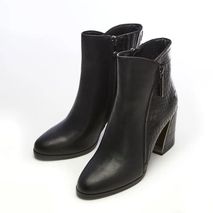 Heeled And Wedge Boots Women Moda In Pelle Amy W Black Porvair