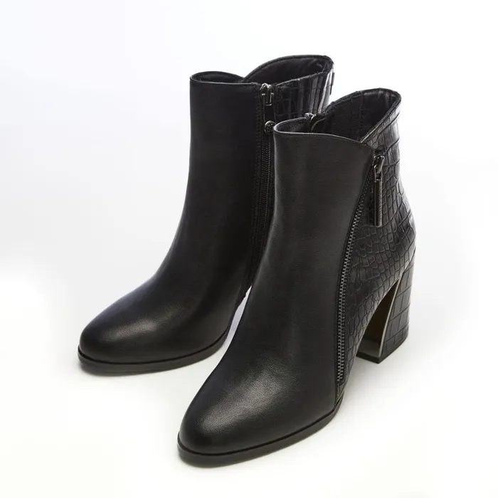 Heeled And Wedge Boots Women Moda In Pelle Amy W Black Porvair