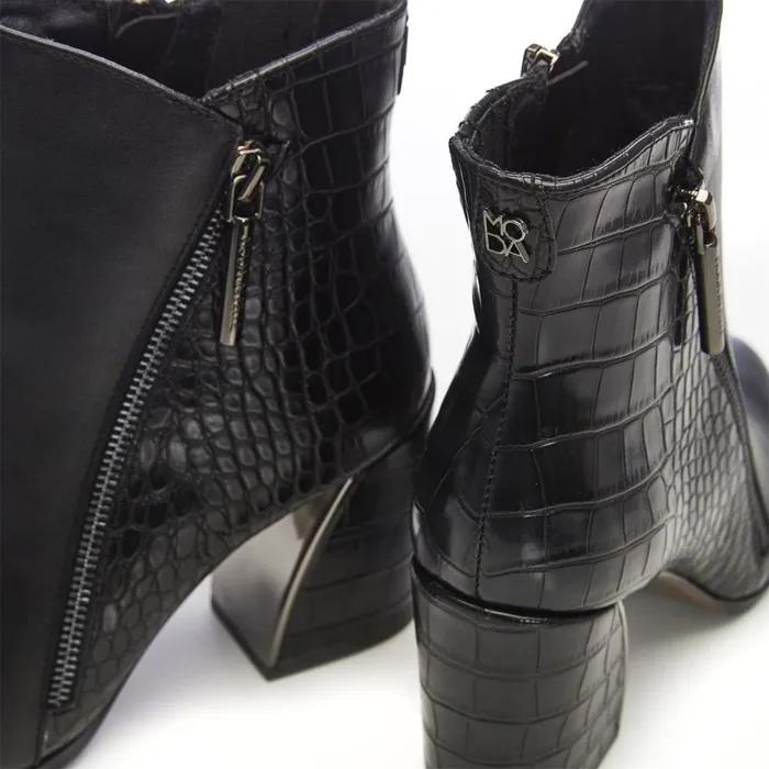 Heeled And Wedge Boots Women Moda In Pelle Amy W Black Porvair