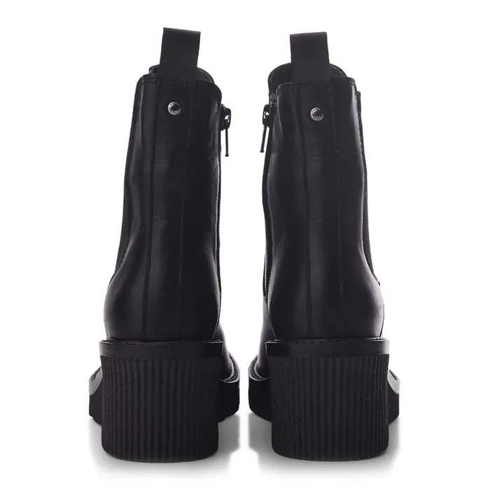 Heeled And Wedge Boots Women Moda In Pelle Audyn Jet Black Leather