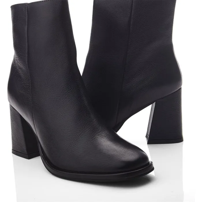 Heeled And Wedge Boots Women Moda In Pelle Kalinda Black Leather