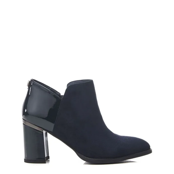 Heeled And Wedge Boots Women Moda In Pelle Madisonn Navy Alcantara