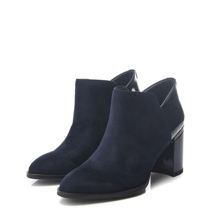 Heeled And Wedge Boots Women Moda In Pelle Madisonn Navy Alcantara