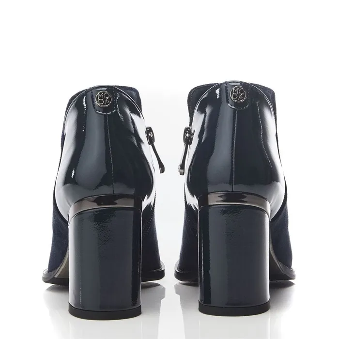 Heeled And Wedge Boots Women Moda In Pelle Madisonn Navy Alcantara