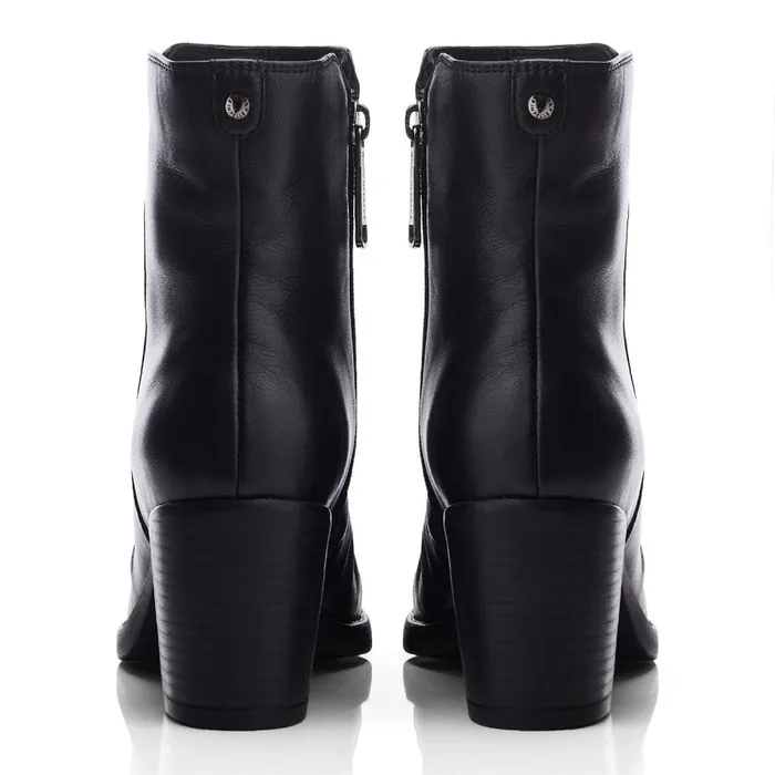 Heeled And Wedge Boots Women Moda In Pelle Noula Black Leather