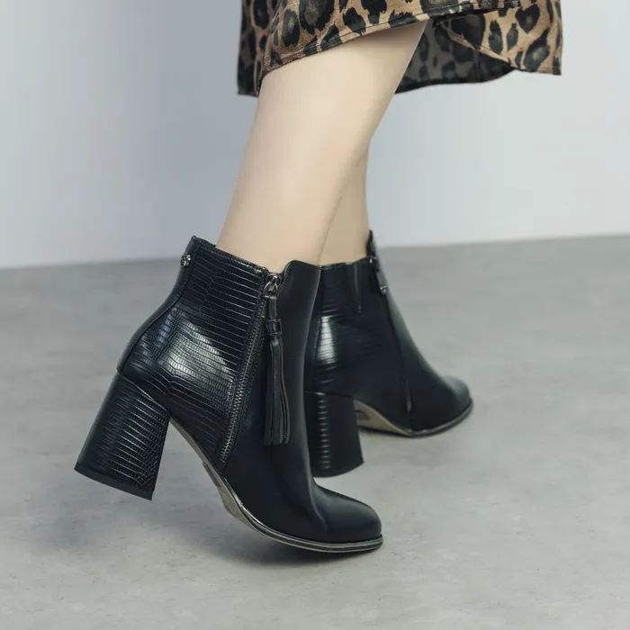Heeled And Wedge Boots Women Moda In Pelle Pypa Black Porvair