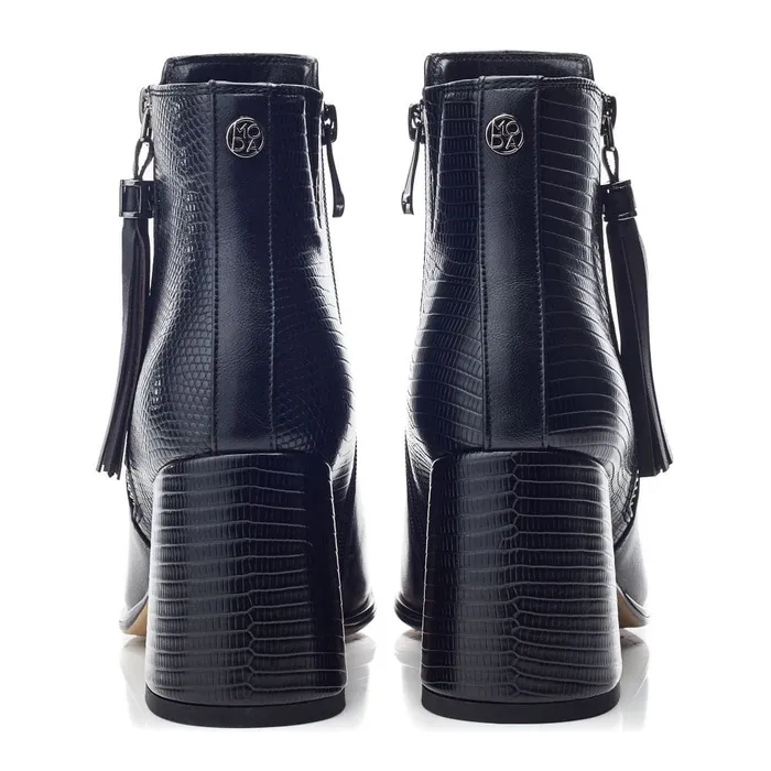 Heeled And Wedge Boots Women Moda In Pelle Pypa Black Porvair