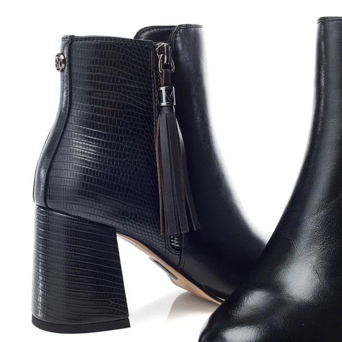 Heeled And Wedge Boots Women Moda In Pelle Pypa Black Porvair
