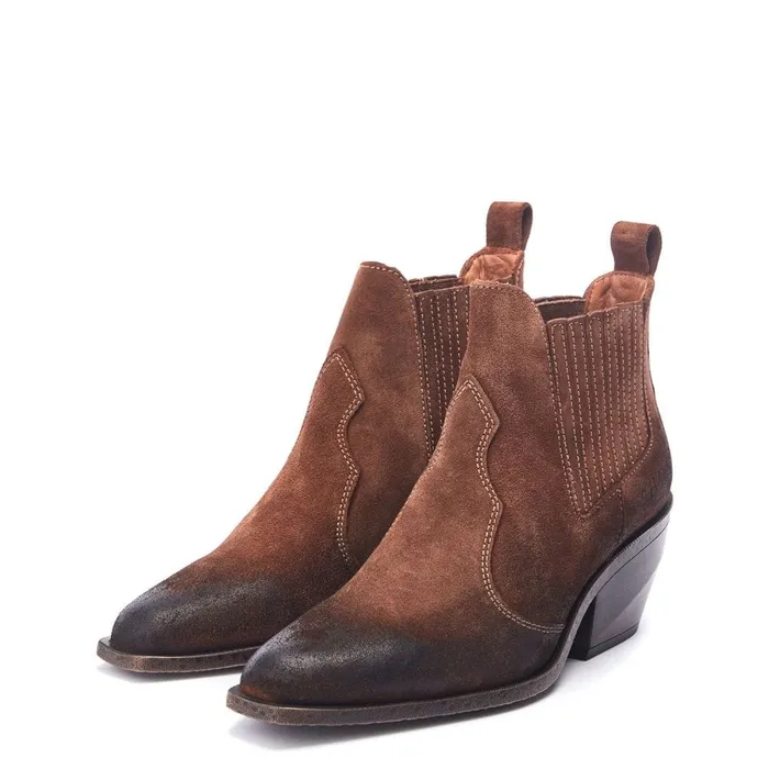 Heeled And Wedge Boots Women Moda In Pelle Shoon Sh Alto Tan Suede