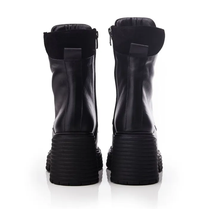 Heeled And Wedge Boots Women Moda In Pelle Shoon Sh Arenal Black Leather