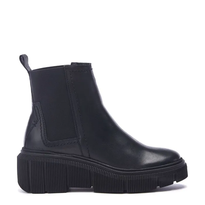 Heeled And Wedge Boots Women Moda In Pelle Shoon Sh Otago Black Leather