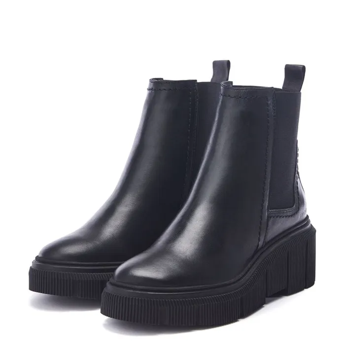 Heeled And Wedge Boots Women Moda In Pelle Shoon Sh Otago Black Leather