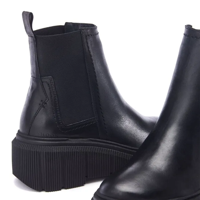 Heeled And Wedge Boots Women Moda In Pelle Shoon Sh Otago Black Leather