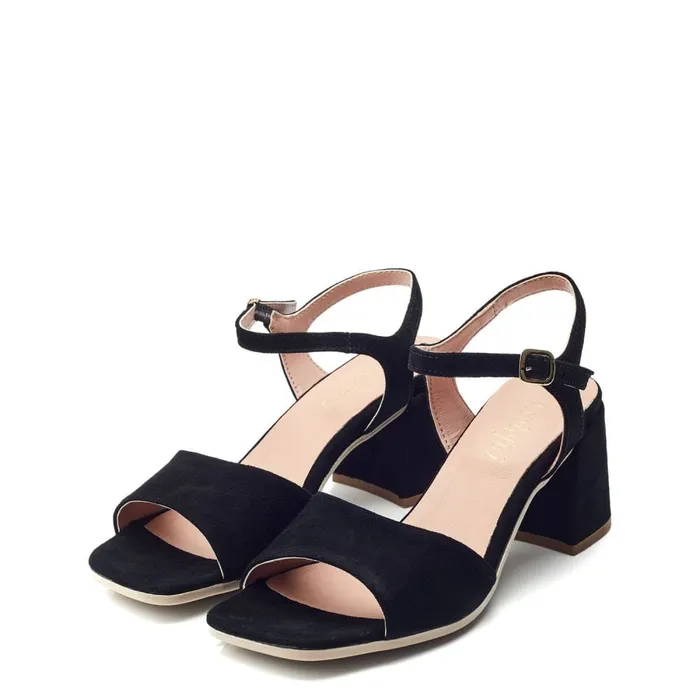 Heeled Sandals Women Moda In Pelle Bsoleful BMiresca Black Suede