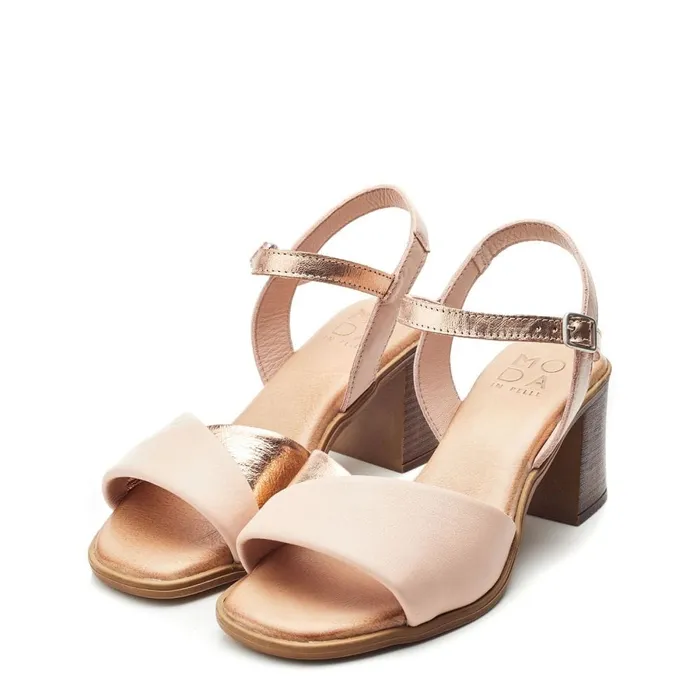 Heeled Sandals Women Moda In Pelle Lanie Cameo Leather